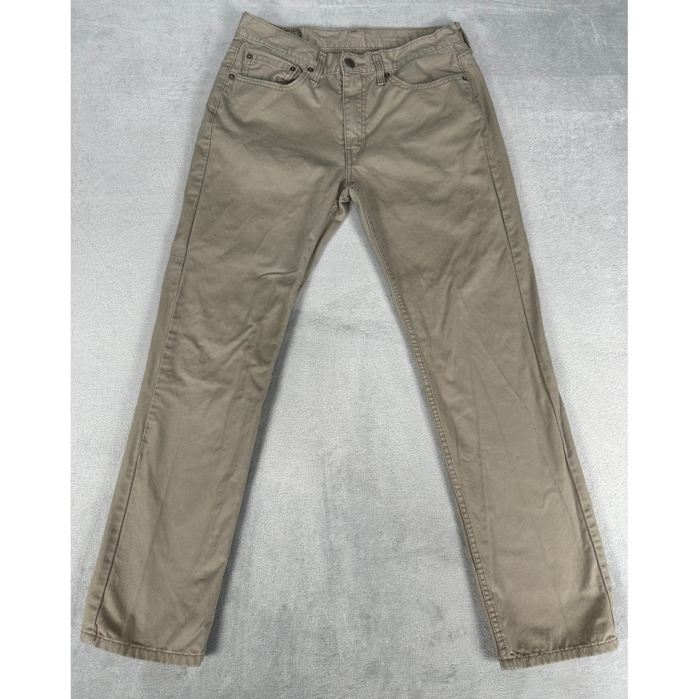 Levi's 514 Khaki Pants Mens 32x32 Beige Stone Straight Fit Waterless Chino